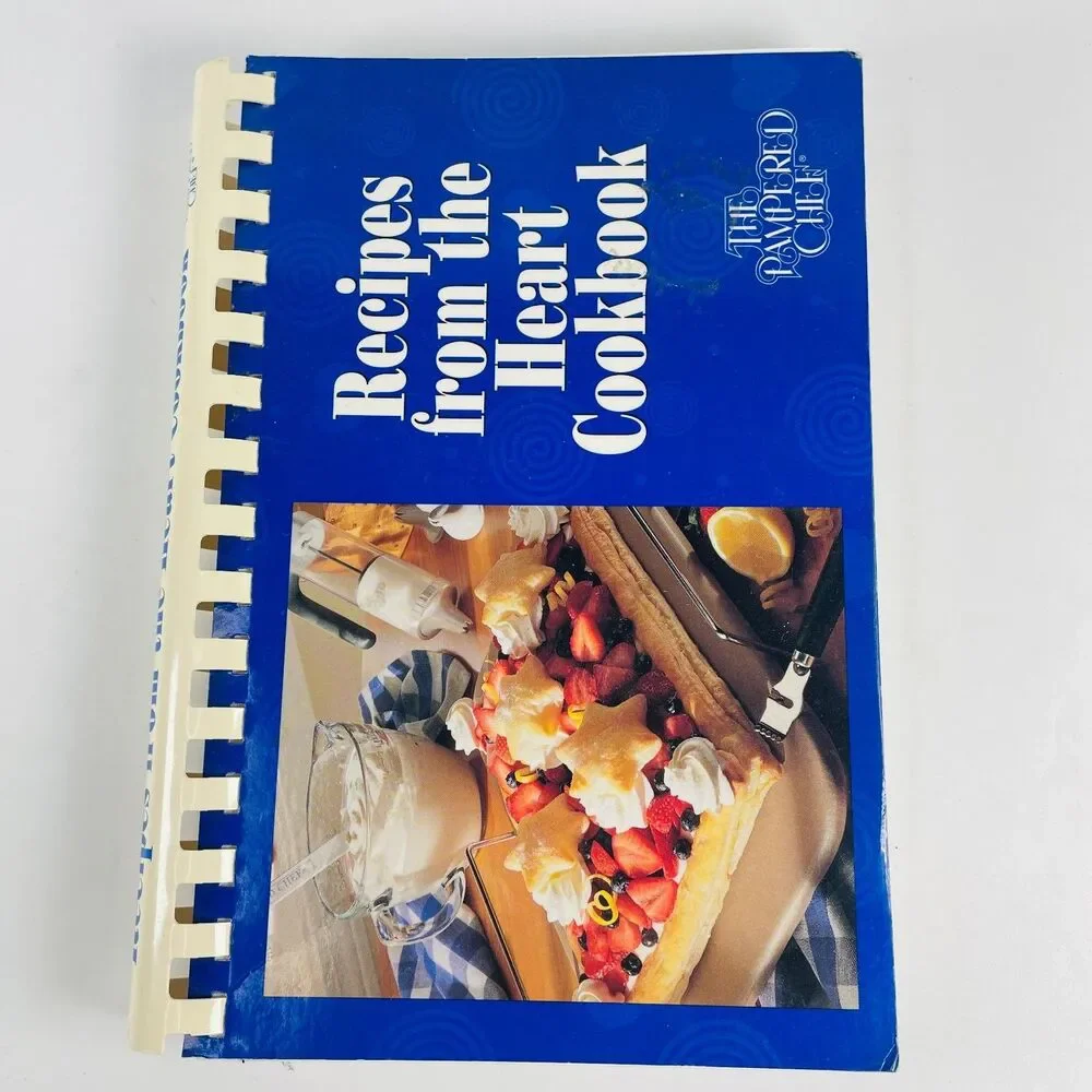 Vintage Pampered Chef Recipes From The Heart 90s 1997 Cookbook Spiral Bound